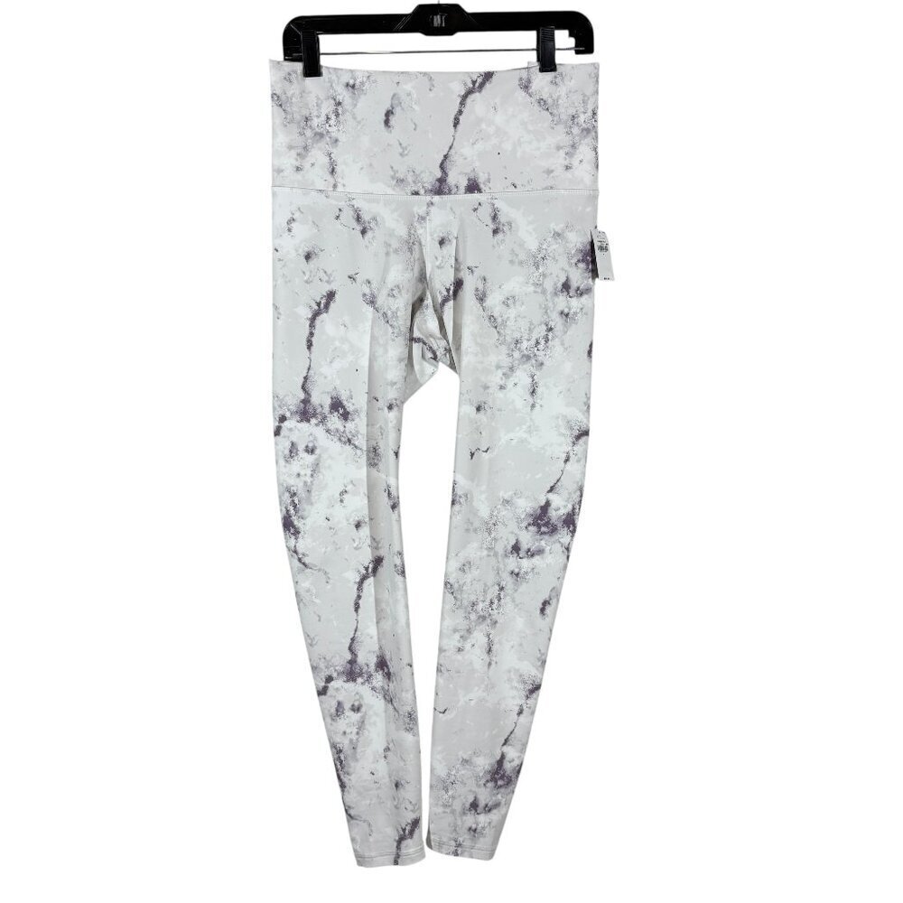 Old Navy Extra High Rise Purple/White Tie Dye Powersoft Leggings Women's Large